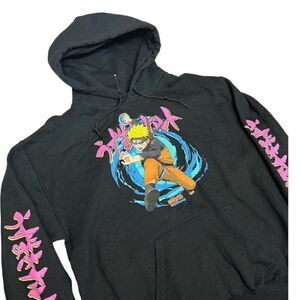 New‎ Naruto Shonen Jump Shippuden Rasengan Black Hoodie Japanese Anime Uzumakita